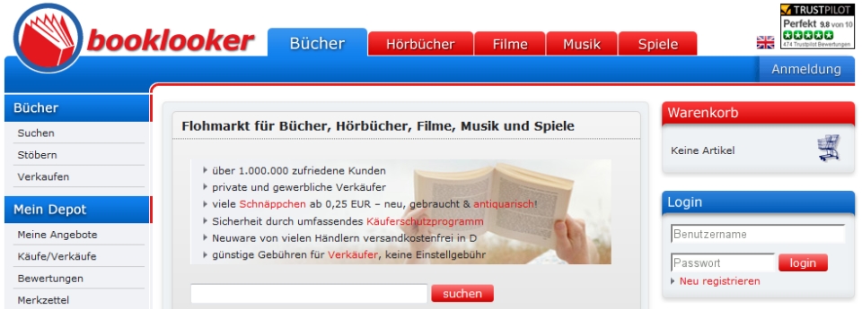Bücher verkaufen bei Booklooker.de
